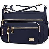 NPBAG Crossbody Bag for Women, Shoulder Purse Handbag Messenger Bag, Trendy Pocketbooks, Waterproof and Multi-Pockets