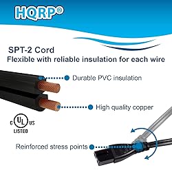 HQRP AC Power Cord Compatible with Aiwa Exos-9