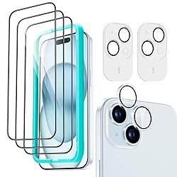 ESR 3+2 Pack for iPhone 15 Screen Protector, 3