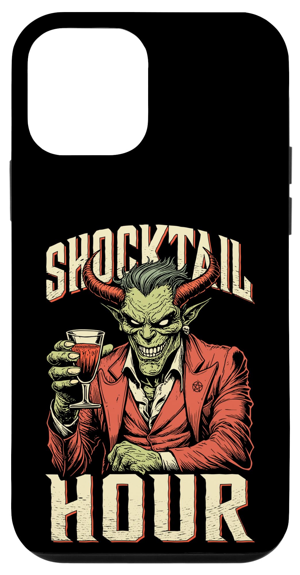 iPhone 12 mini Shocktail Hour Funny Halloween Devil Demon Hell Cocktail Case