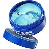 Snp 12,000ppm Bird's Nest + Hyaluronic Acid Eye Patch | Hydrating and Cooling for All Skin Types | Maximum Hydration Eye Patches | Korean Skincare Eye Mask | 60 Patches