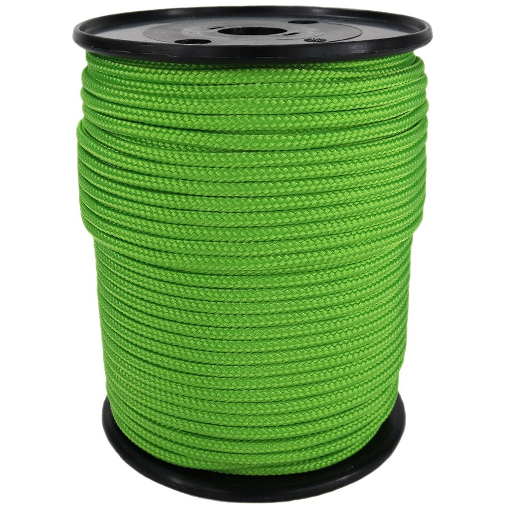 PP Seil Polypropylenseil SH 2mm 100m Farbe Fluorgrün (2000) Geflochten ...