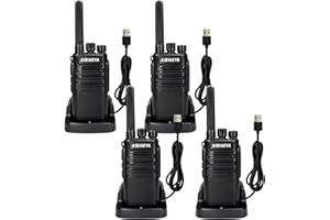 Walkie Talkies AIBIAEYA F8 Long Range for Adults with 1500mAh Charging Battery,16 CH 462Mhz Two-Way Radios Licence Free walki