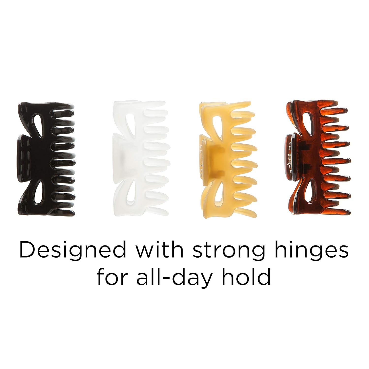 Goody Hair Classics Women's Medium Claw Hair Clip, Assorted Colors 4 ea, 4 Count (Pack of 1) (packaging may vary) : Hair Styling Products : Beauty