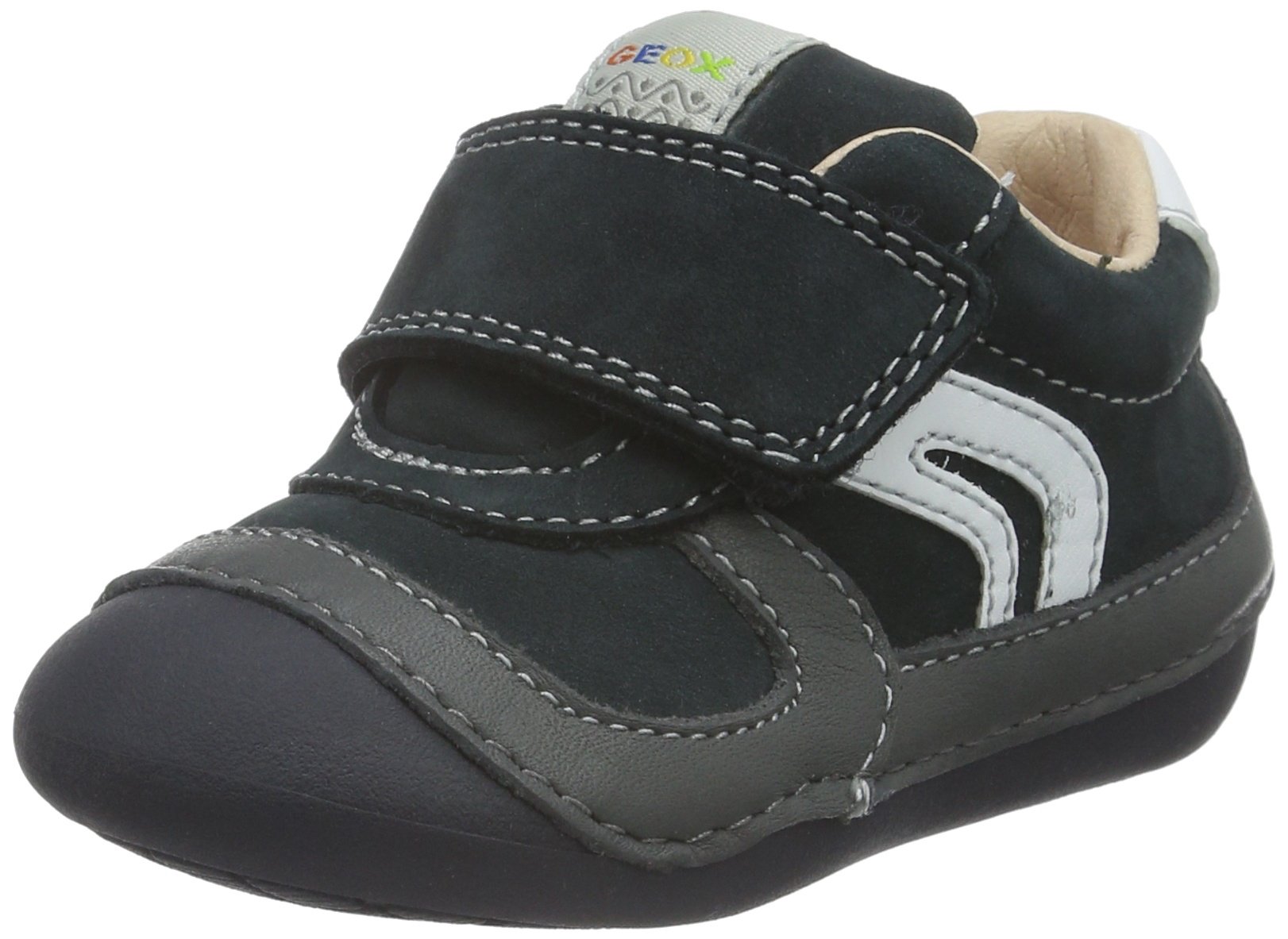 Geox Baby-boy B TUTIM C Birth Shoes, Blau (Navy/Dark GREYC0718), 18