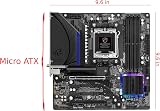 ASRock B650M PG Riptide WiFi Motherboard AMD AM5 Ryzen 7000 Series DDR5 Micro view 2