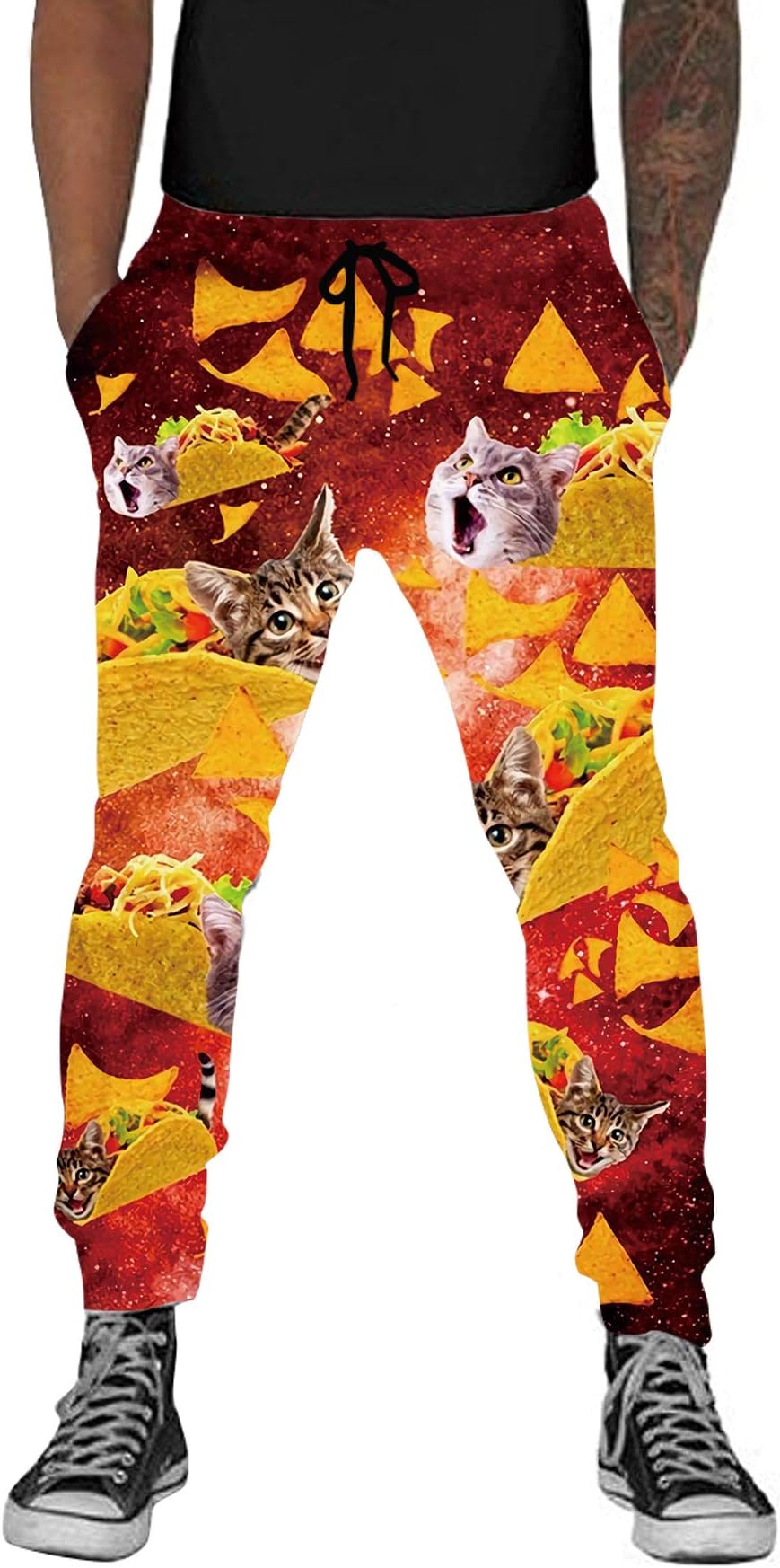 Unisex 3D Digital Print Sports Jogger Pants Casual Graphic Trousers Sweatpants with Drawstring
