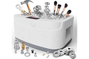 Kunphy 2.5L Sonic Jewelry Cleaner with Timer - 40kHz, Professional 304 Stainless Steel Sonic Cleaner, 110V Sonic Cleaner for Rings, Glasses, Makeup Brushes, Carburetor Cleaner, White