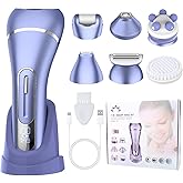Qreeyx Epilator for Women, 7 in 1 Hair Removal for Women, Body Shaver, Bikini Trimmer, Face Razor, Facial Brush, Face Massage, Foot Callus Remover, IPX7 Waterproof Electric Shavers, Ideal Female Gift