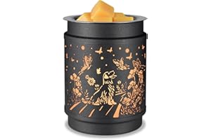 kobodon Wax Melt Warmer Metal Wax Warmer for Scented Wax Electric Fragrance Candle Oil Burner 2 in 1 Wax Melts as Gifts for Moms Grandma Women Girls(Dogs)