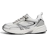 LUCKY STEP Women's Mesh Casual Fashion Sneakers Lace Up Lightweight Running Shoes Non Slip Breathable Chunky Shoes