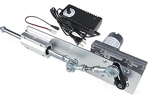 YIDOFENG Reciprocating Cycle Linear Actuator, DC 24V Adjustable Telescopic Rocker Arm Mechanism Gear Motor with Speed Controller Regulation Adapter (2cm-8cm/100RPM)