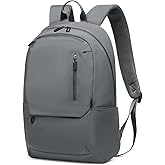 DTGN Travel Laptop Backpack, Carry On Backpack, TSA-Approved Water-Resistant Rucksack Nylon for Work Men Women Fits 16 Inch Notebook, Grey