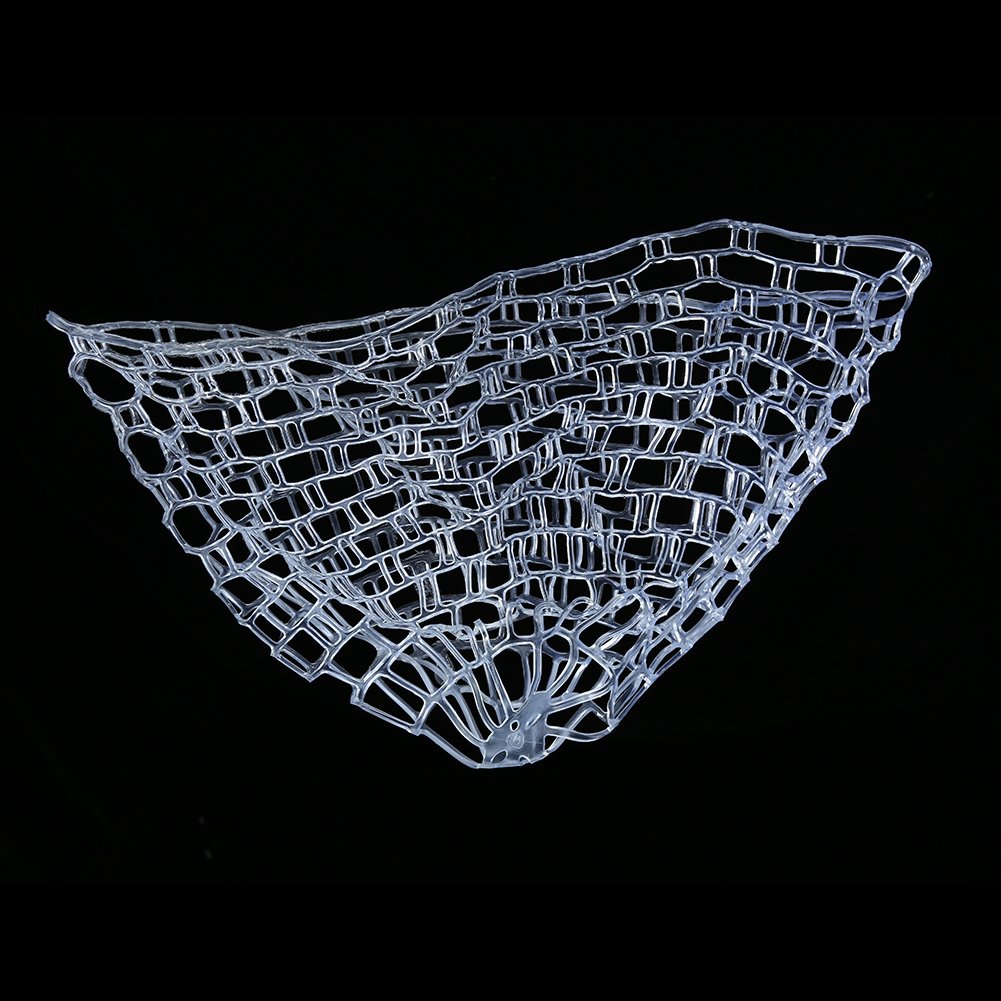 Rubber Fishing Net, Outdoor Fly Fishing Landing Net Clear Rubber Replacement Mesh Bag(M 100CM)