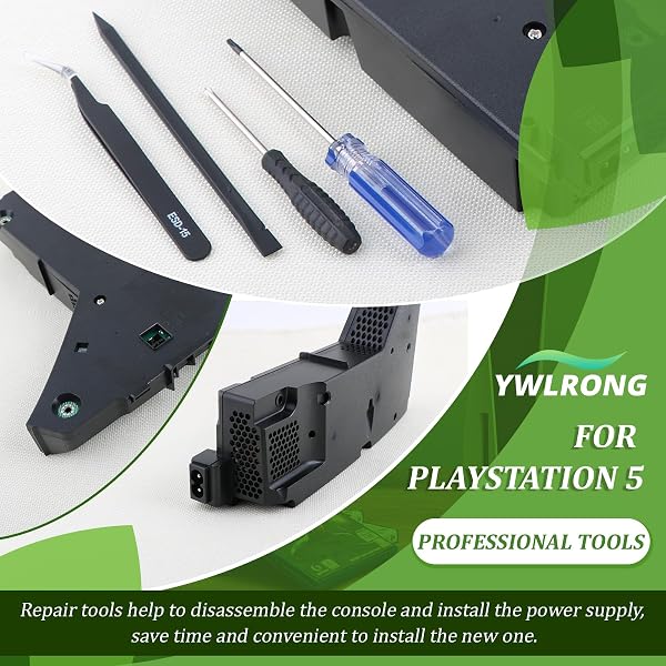 FOR PS5 ADP-400FR POWER SUPPLY REPLACEMENT FOR PLAYSTATION 5 400FR PA-1401-JT3 INTERNAL POWER SOURCE WITH AC ADAPTER CONSOLE ACCESSORIES PARTS WITH POWER CABLE REPAIR TOOLS