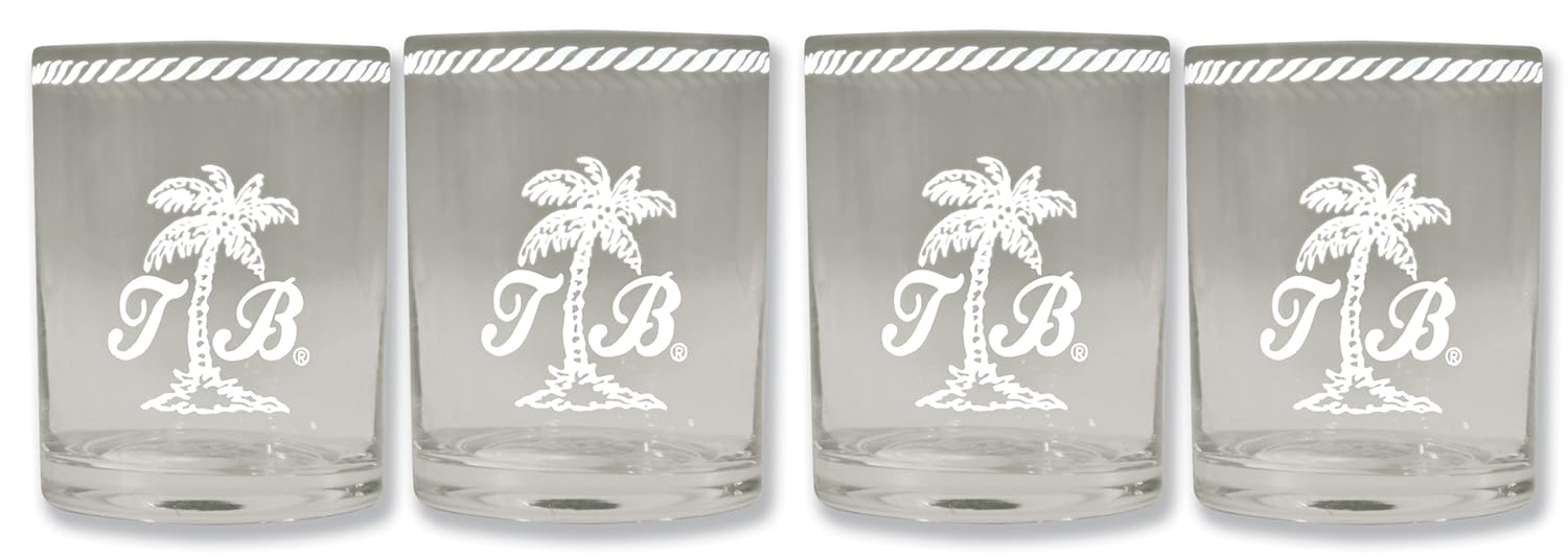 tommy bahama set of 4 glasses