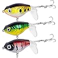 Top Water Fishing Lures with Rotating Tail, Freshwater and Saltwater Hard baits kit for Bass Catfish Pike Perch etc.