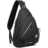 SKYSPER Sling Laptop Bag (Up to 13 Inch) - 18L Crossbody Sling Backpack Travel Shoulder Bag Hiking Daypack for Men Women(Black)