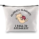 Role Playing Games Gift Cat Dice DandD Storage Accessories Bag Gift for RPG DanND Game Players (Attackety Bag)