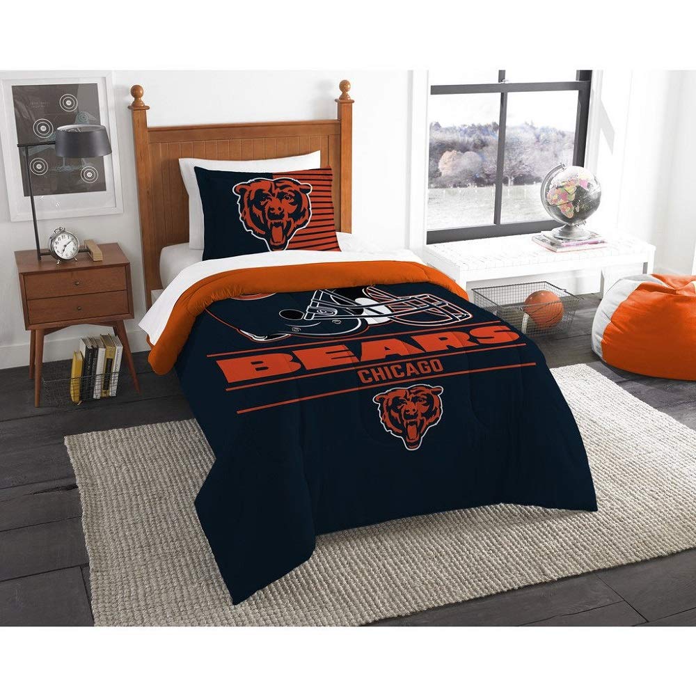 Amazon Com Hnu 2 Piece Twin Nfl Chicago Bears Colorful Orange