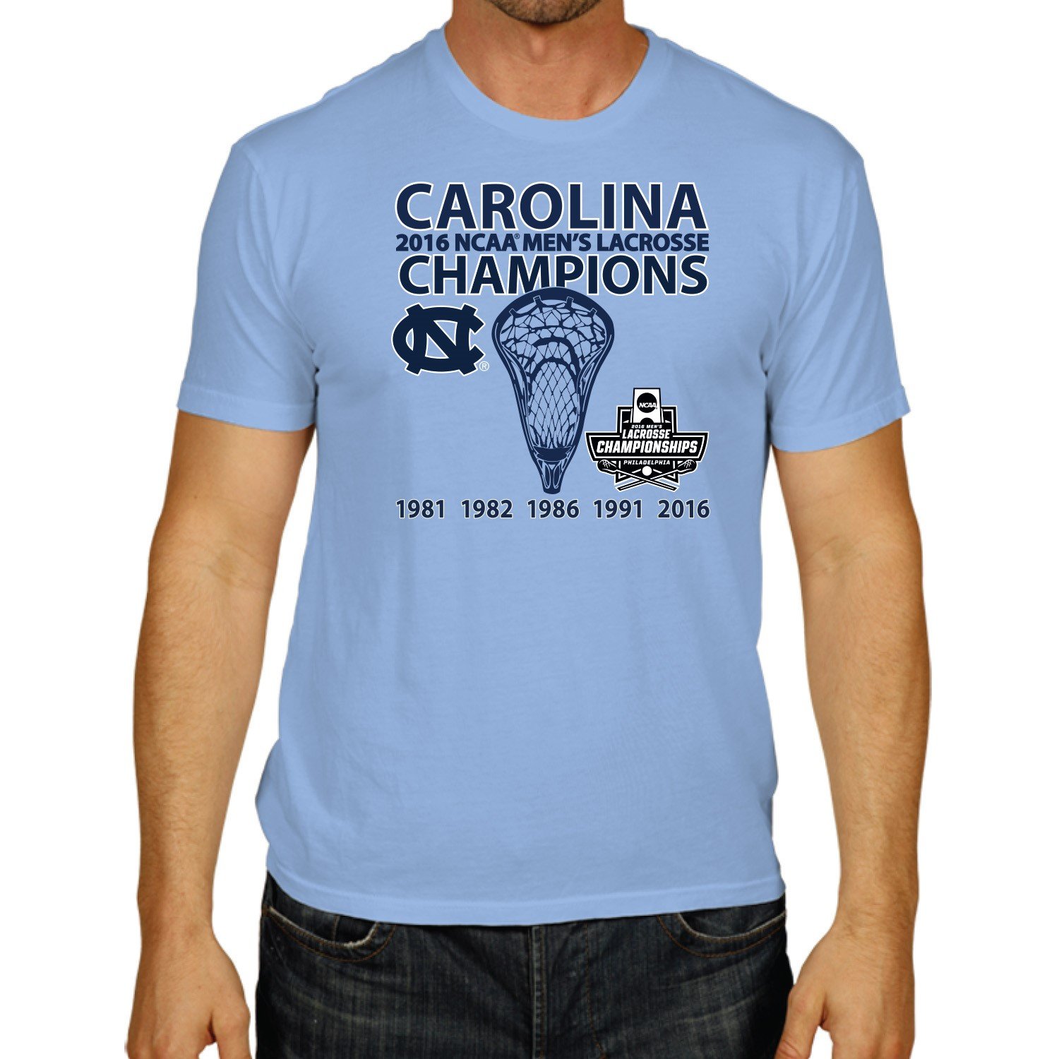 North Carolina Tar Heels 2016 Lacrosse Lax National Champions Blue T Shirt Seknovelty