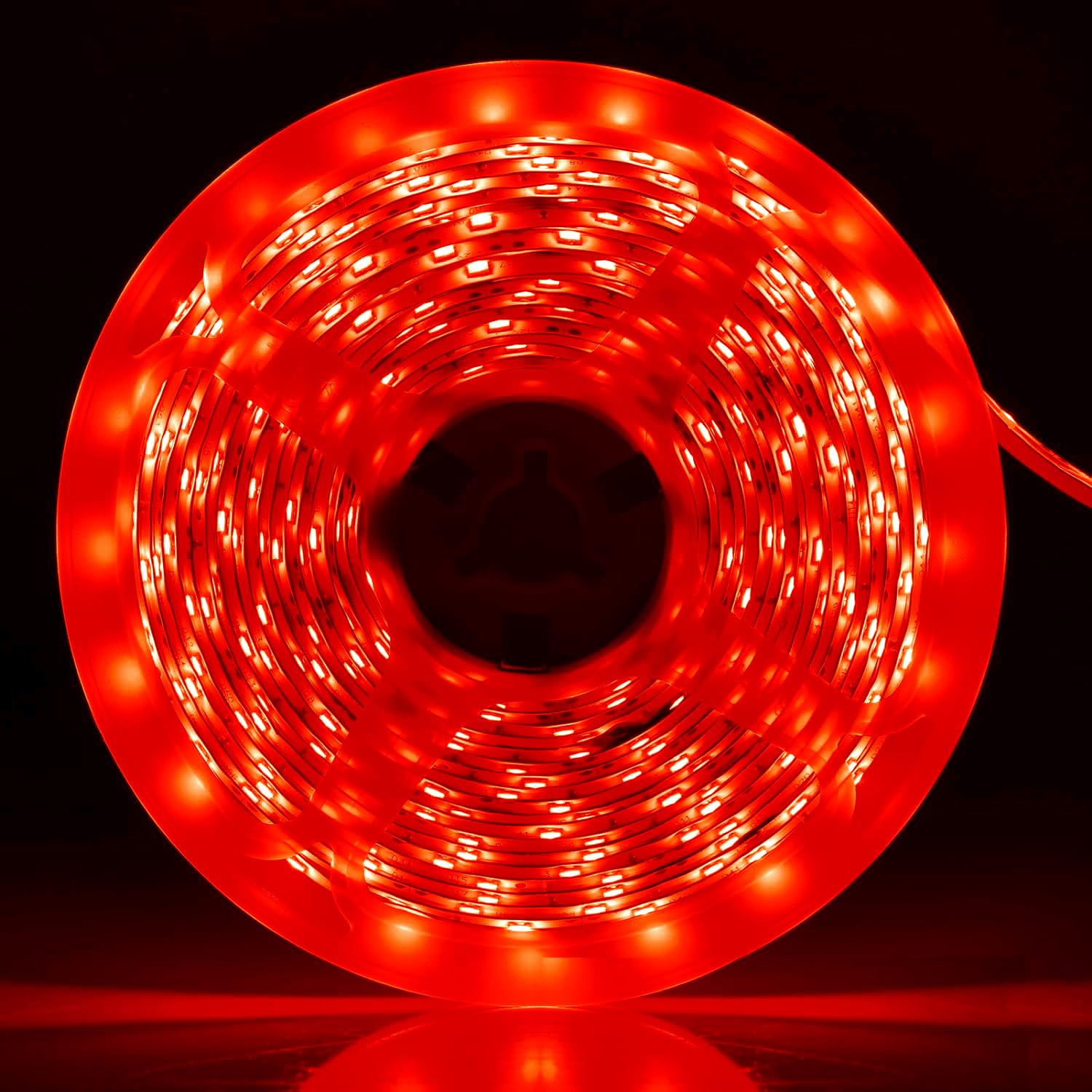 iNextStation Red LED Strip Light, 5M 2835 SMD 300 LEDs Cuttable Waterproof Tape Lights, 12V Flexible Self Adhesive LED Strips for Bedroom TV Backlight Gaming Room Monitor RV Ambient Lighting (No Plug)