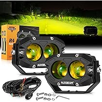 Amazon.com: Auxbeam 4In 60W Amber Fog Lights, Amber Led Pods