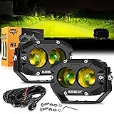 Auxbeam 4In 60W Amber Fog Lights, Amber Led Pods