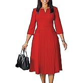 Wear to Work Midi Dress for Women Business Casual A-line Dress Elegance Church Outfits