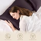 ZIMASILK 100% Mulberry Silk Pillowcase 600TC 6A Eggplant 50x75 cm view 4