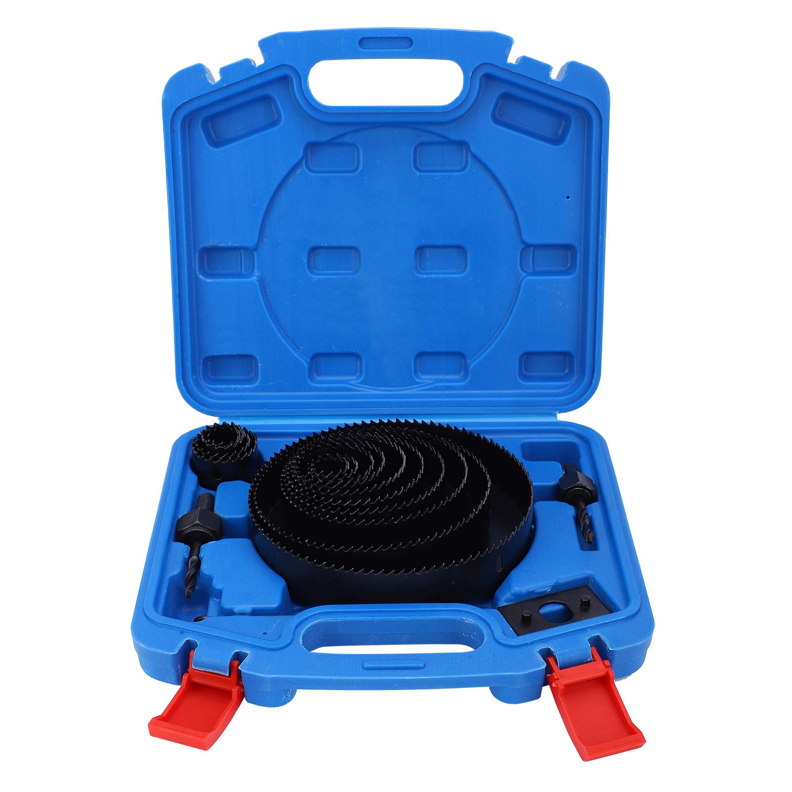 Cocoarm Hole Saw Set 14 Blades 19-152mm Cutting Depth, Heat-Treated Carbon Steel Woodworking Hole Saw Holes Opener Ideal for Soft Wood, Plywood, Drywall, PVC, with Storage Box