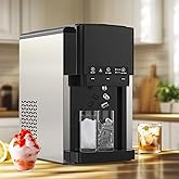 ADVWIN 3 in 1 Water Dispenser with Ice Maker, Nugget Ice Maker Countertop, Bullet Ice, Crushed Ice, Water Cooler, 44Lbs/24H, 