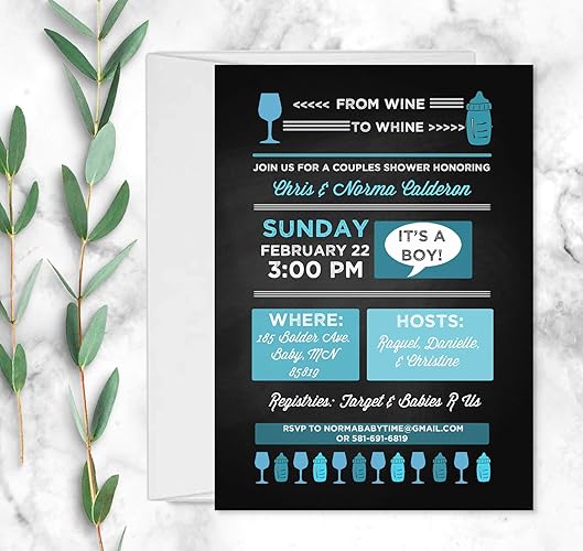 Amazon Com Couples Baby Shower Invitations With Envelopes From Amazon Com Couples Baby Shower Invitations With Envelopes From