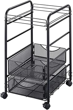 Amazon Com Rolling File Carts With Wheels Letter Size Open