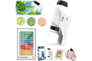 GAVOSY Little Marvin Microscope, 2025 New Mini Microscope for Kids, Handheld Mini Microscope Toy, The Little Marvin Portable Microscope 60x-120x, The Marvin Scope for Educational Science with LED Light