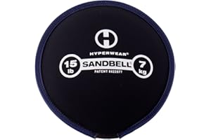 HYPERWEAR SandBell Sandbag, Pre-Filled with Clean USA Sand, Soft Weights for Exercise, Fitness & Rucking (2–50 lbs)
