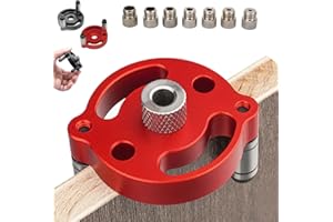 Self-Centering Doweling Jig, Wood Working Tools and Accessories, Self Center Dowel Jig Handheld Drill Guide for Straight Hole