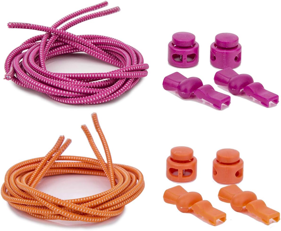 Larmliss Elastic No Tie Shoelaces for Kids & Adults(2 pairs)