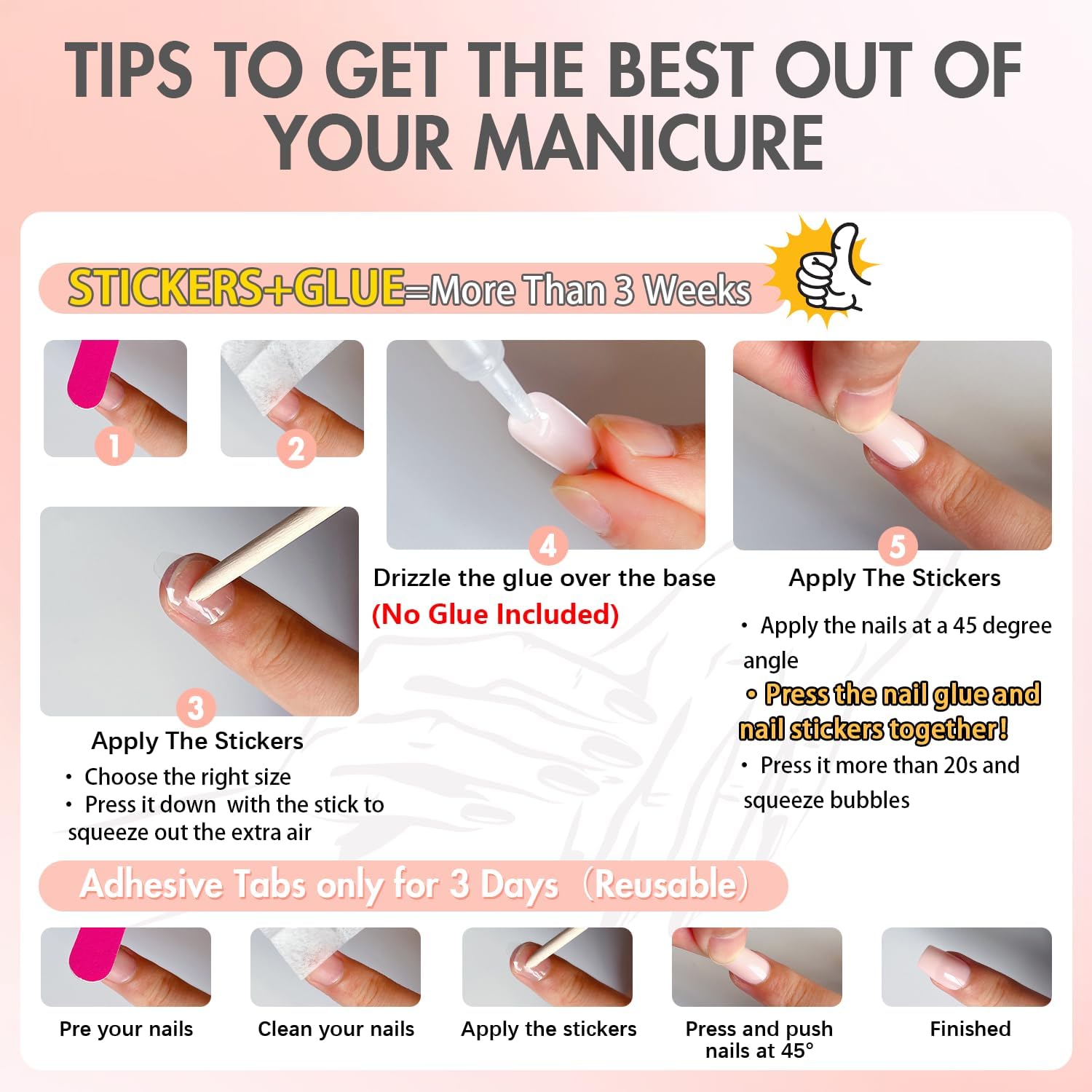 KQueenest Hot Pink Press on Nails Medium Long,Thick Glue on Nails Medium Coffin Nails Press on Fake Nails Long Nails for Women,Neon Pink Nails Stick on Nails Opaque Acrylic Square Tip Nails 24 PCS - Image 7