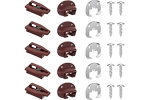 MOESTOONT Drawer Slides for kenlin Rite-Trak II Replacement, 5 Sets of Improved 168 Track Guides with Metal Back, Universal Drawer Guide for Dresser, Nightstand Drawers from Most Furniturers