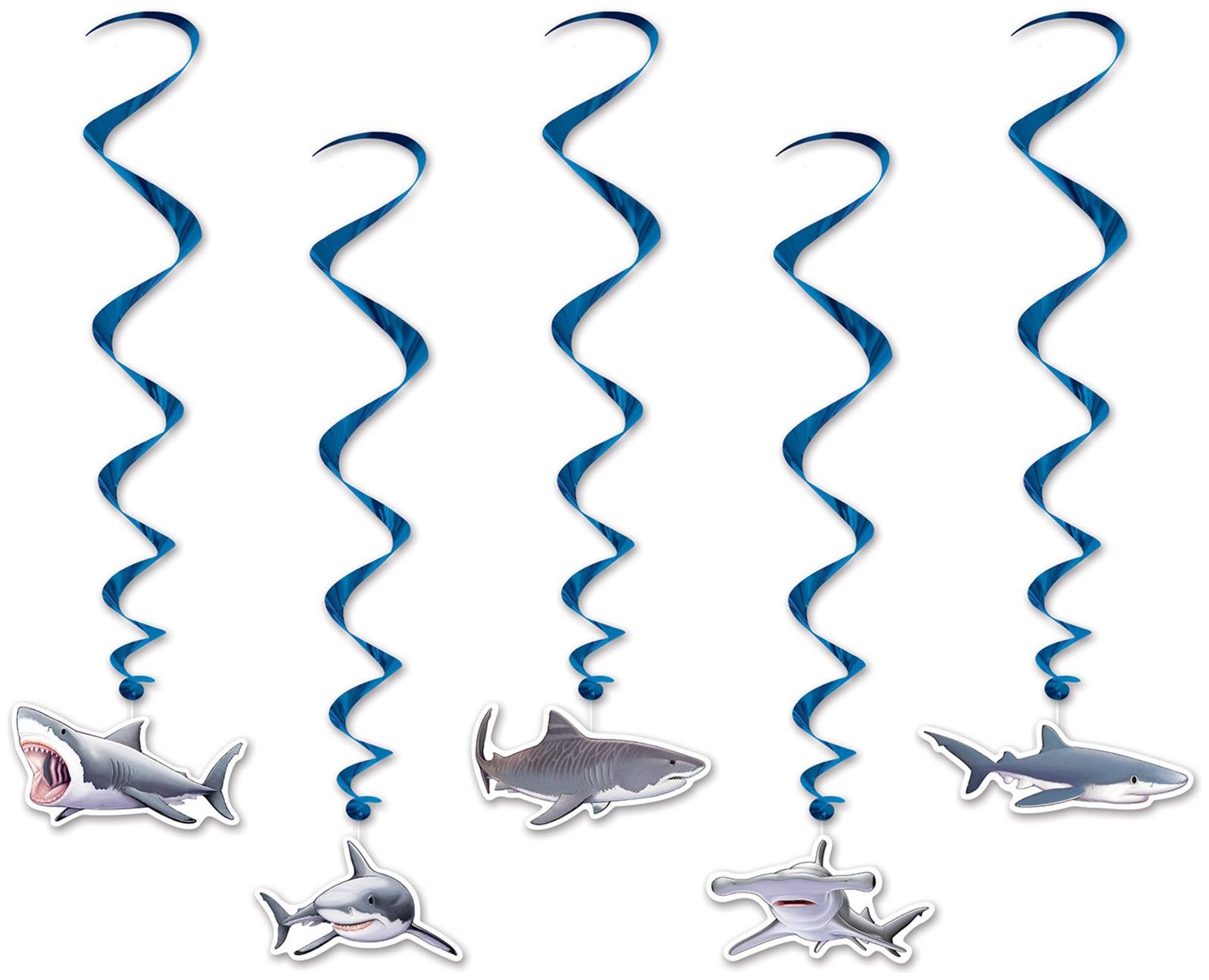 Beistle 54127 Party Supplies Shark Whirls, Multicolor