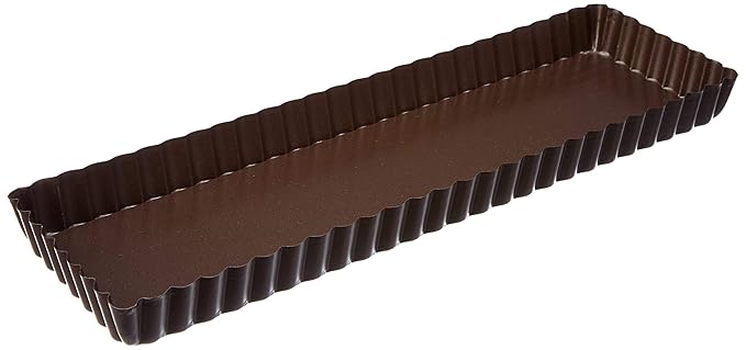 Städter 627253 Tortenform mit Hebeboden Rechteckig, gewellter Rand mit Antihaftbeschichtung 35 x 11 cm