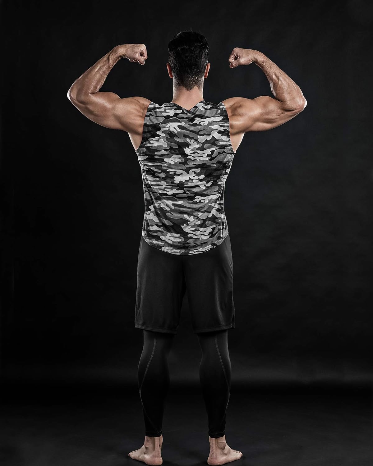DRSKIN Men's 3 Pack Dry Fit Muscle Tank Tops Mesh Sleeveless Gym Bodybuilding Training Athletic Workout Cool Shirts: Clothing