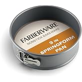 Farberware Nonstick Bakeware 9-Inch Round Springform Pan, Gray