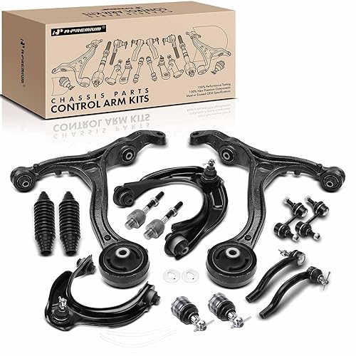 A-Premium Set of 14, Lower Control Arm, Lower Ball Joint, Inner Outer Tie Rod End, Sway Bar Link Compatible with Toyota Camry Hybrid 2007 2008 2009 20 Audi A4 B7 A-Premium Set Of 14, Lower Forward Rearward \u0026 Upper