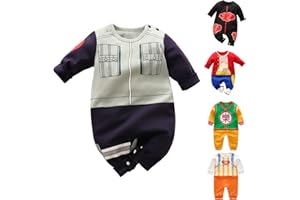 RELABTABY Newborn Baby Boys Girls Anime Romper Cotton Long Sleeve Infant Cosplay Costume Jumpsuit Outfit