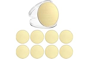 AEVORA 40mm Brass Coin Blanks (8pcs) for Laser Engraving - Make Custom Challenge Coins, DIY Crafts, Gift, Travel Souvenirs