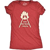 Womens The Perfect Match T Shirt Funny Valentines Day T Shirts for Women