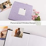 Vienrose Photo Album 200 Pockets Linen Cover 6x4 15x10 cm Purple view 5