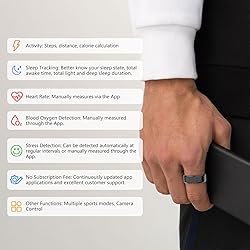 Fitness Tracker Smart Ring, Step Counter for